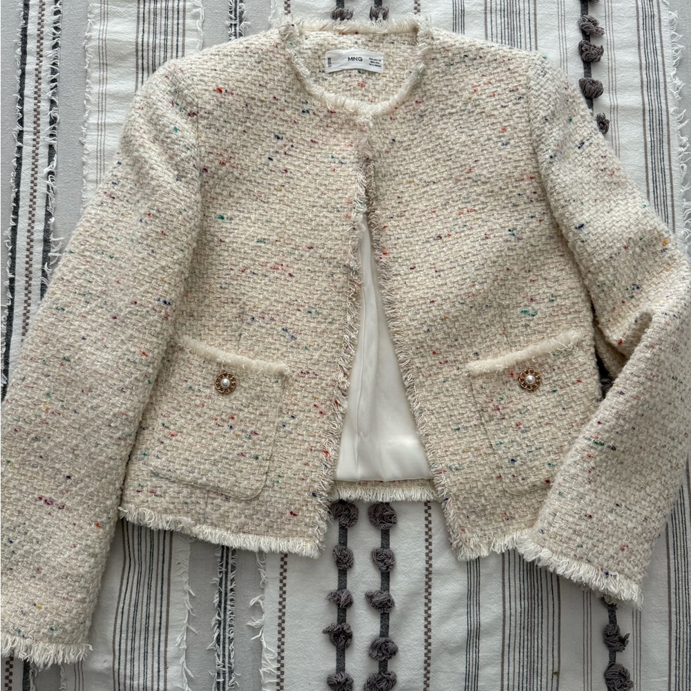 Mango Multicolor Tweed Blazer
